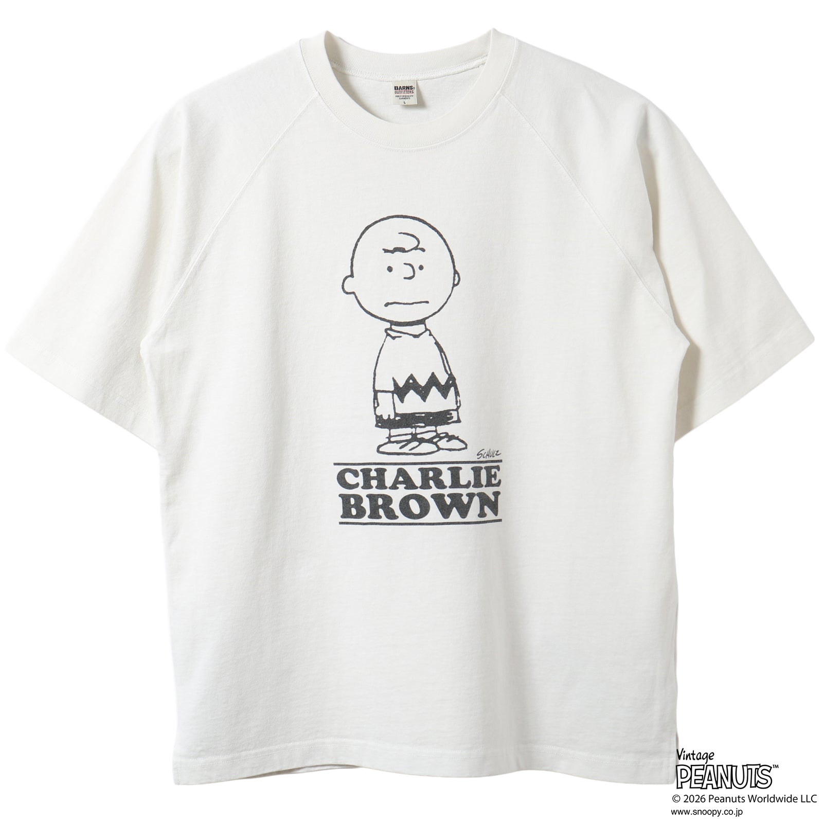 CHARLIE BROWN】Raglan S/S Print T-shirt【Special Item】BR-26216
