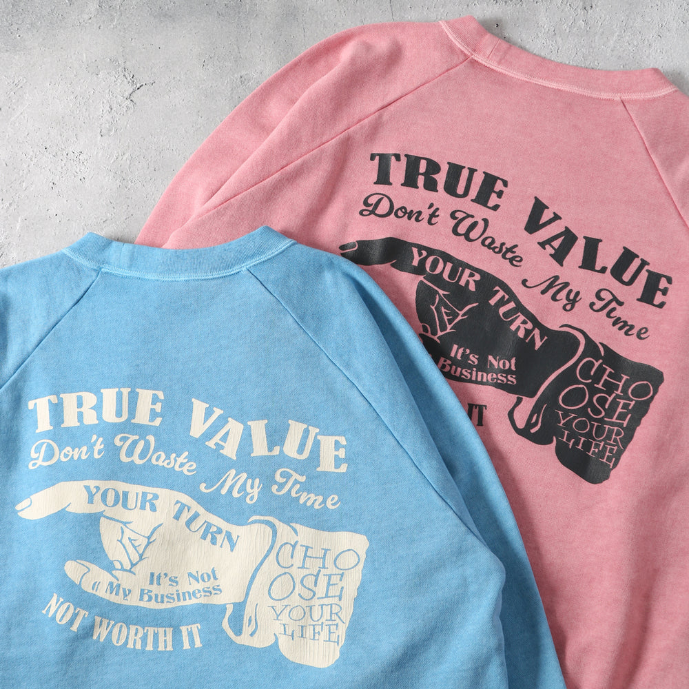 
                  
                    画像をギャラリービューアにロードします【Pigment Dye】G.O.A.T. Slub Sweatshirt【TRUE VALUE】BR-25414
                  
                
