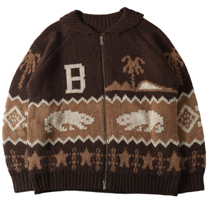 
                  
                    画像をギャラリービューアにロードしますZip Up Cowichan Cardigan BR-25451
                  
                