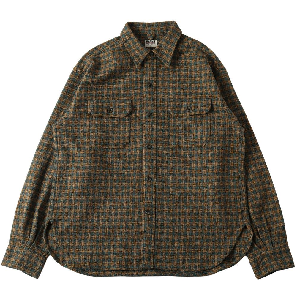 
                  
                    画像をギャラリービューアにロードします40&amp;#39;s Worker Tweedy Cotton Flannel Shirt【Ver.1】BR-25372
                  
                