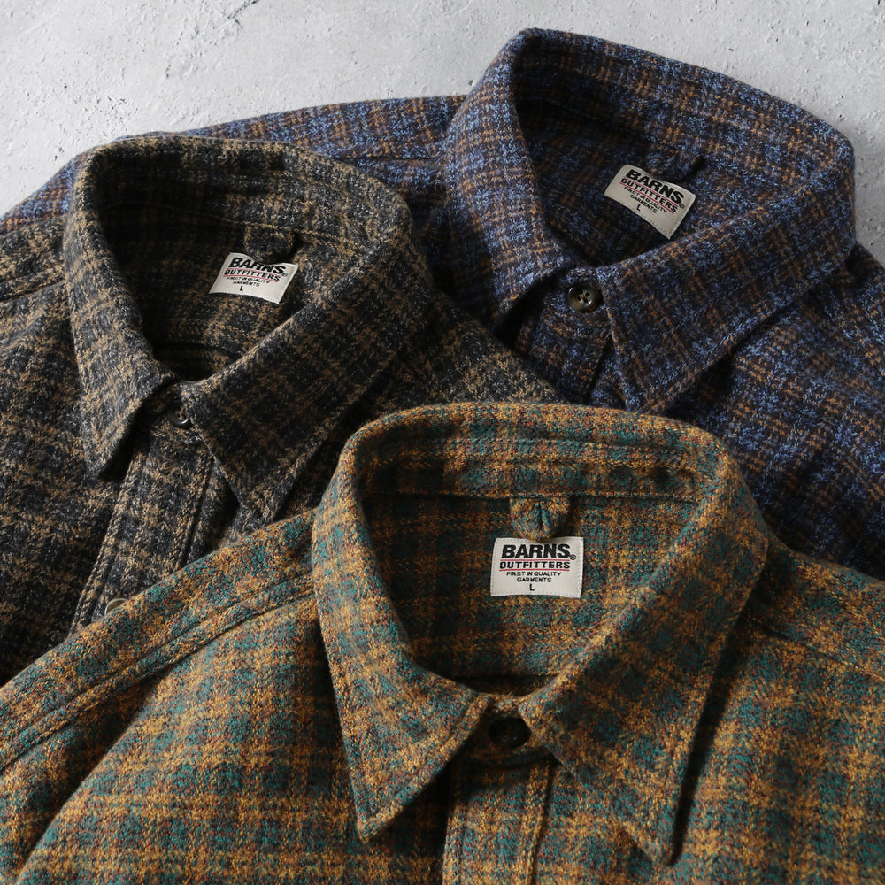 
                  
                    画像をギャラリービューアにロードします40&amp;#39;s Worker Tweedy Cotton Flannel Shirt【Ver.1】BR-25372
                  
                