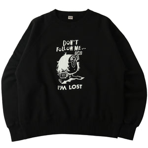 
                  
                    画像をギャラリービューアにロードしますAzuma Drop Needle Ribbed Crewneck Print Sweatshirt【I&amp;#39;M LOST】BR-25437
                  
                