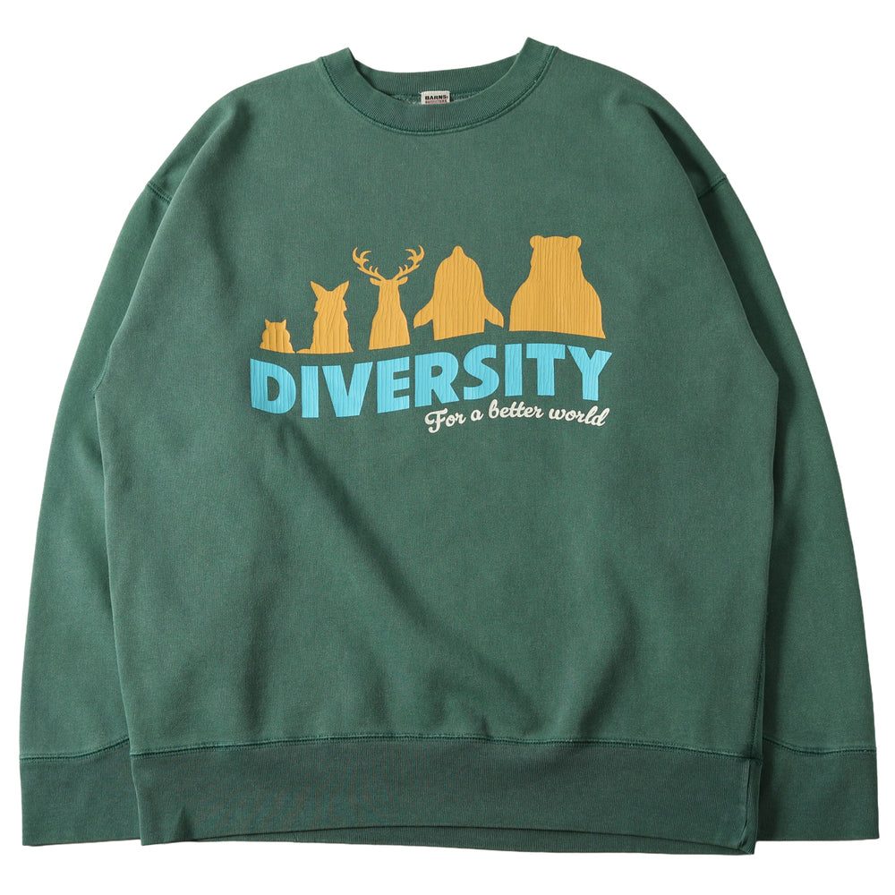 
                  
                    画像をギャラリービューアにロードします【Pigment Dye】Athletic Crewneck Print Sweatshirt【DIVERSITY】BR-25463
                  
                