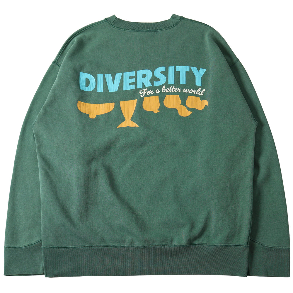 
                  
                    画像をギャラリービューアにロードします【Pigment Dye】Athletic Crewneck Print Sweatshirt【DIVERSITY】BR-25463
                  
                