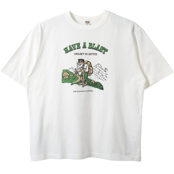 Pigment Dye】20/- JPN Standard S/S Print T-shirt【HAVE A BLAST】BR