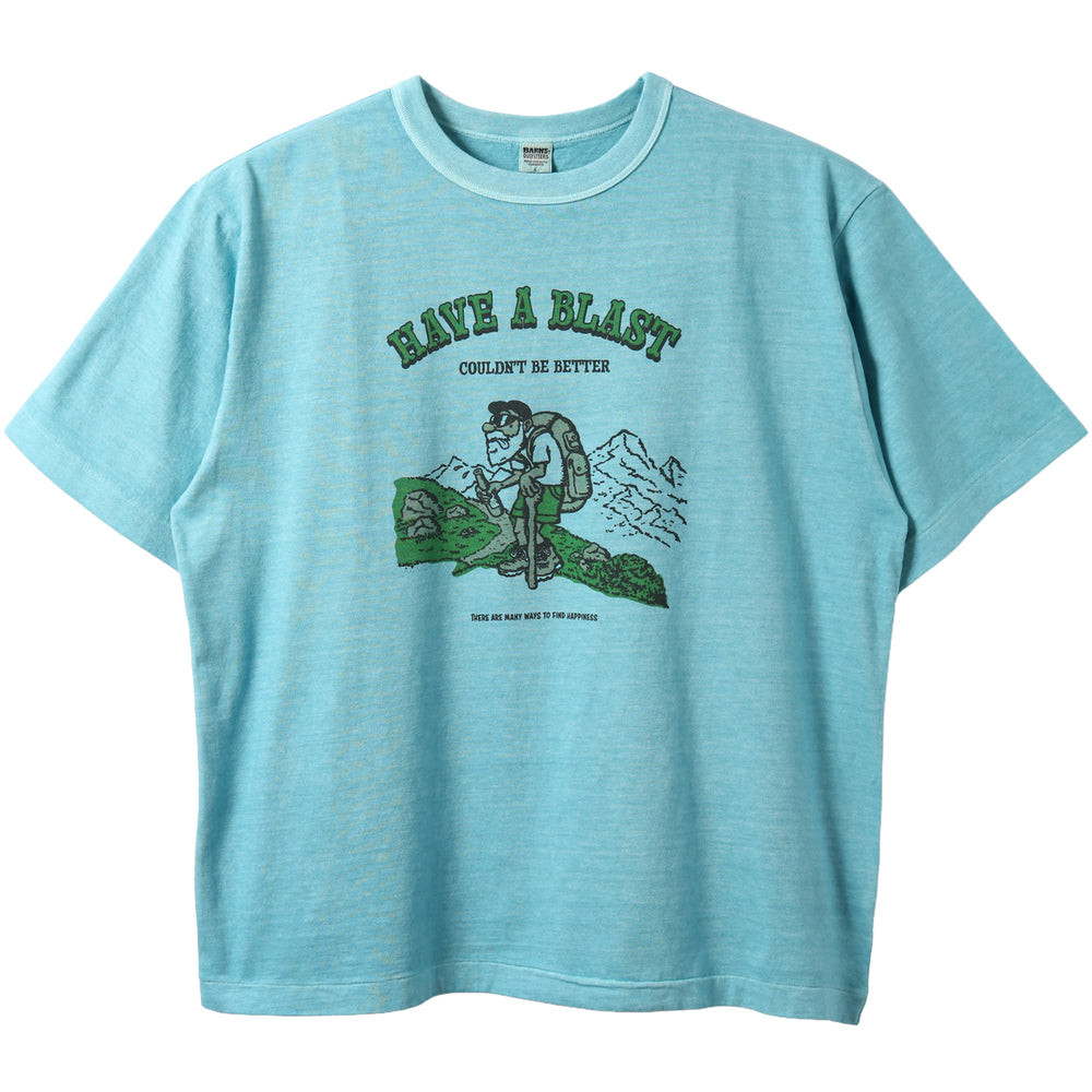 Pigment Dye】20/- JPN Standard S/S Print T-shirt【HAVE A BLAST】BR