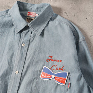 
                  
                    画像をギャラリービューアにロードしますBARNS OUTFITTERS × BIGMAC Chambray L/S Shirt【Collaboration】BR-25190
                  
                