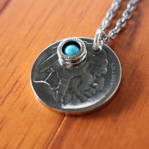 
                  
                    画像をギャラリービューアにロードします【NORTH WORKS】Coin Turquoise Necklace BR-8459
                  
                