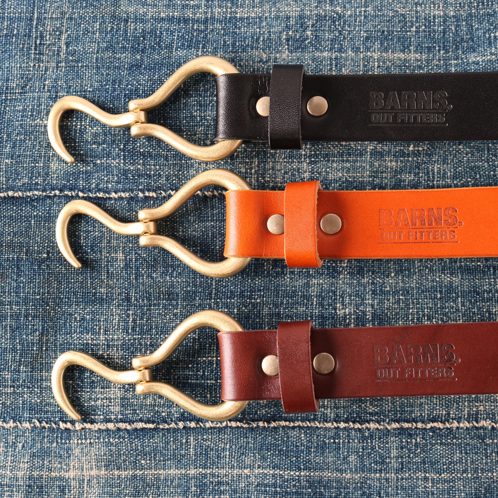 栃木レザー】“STANDARD” Hook Buckle Leather Belt 【Summer Oil