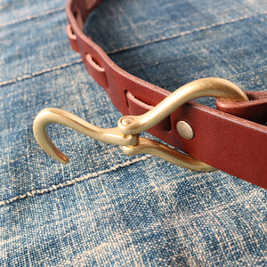 栃木レザー】“STANDARD” Hook Buckle Leather Belt 【Summer Oil