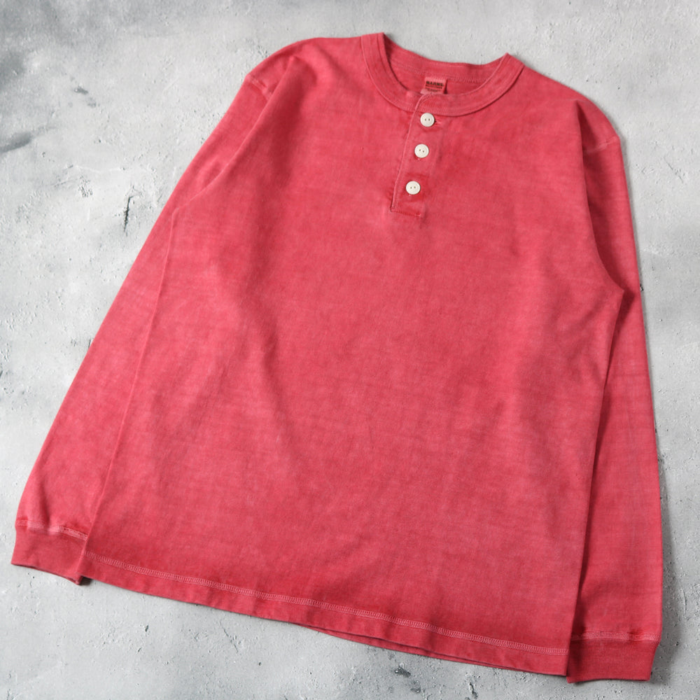 
                  
                    画像をギャラリービューアにロードします【2025S/S Seasonal Color】“STANDARD” 14/- COZUN ヘンリーネック  ロング Tシャツ【Pigment Dye】BR-3044PG
                  
                