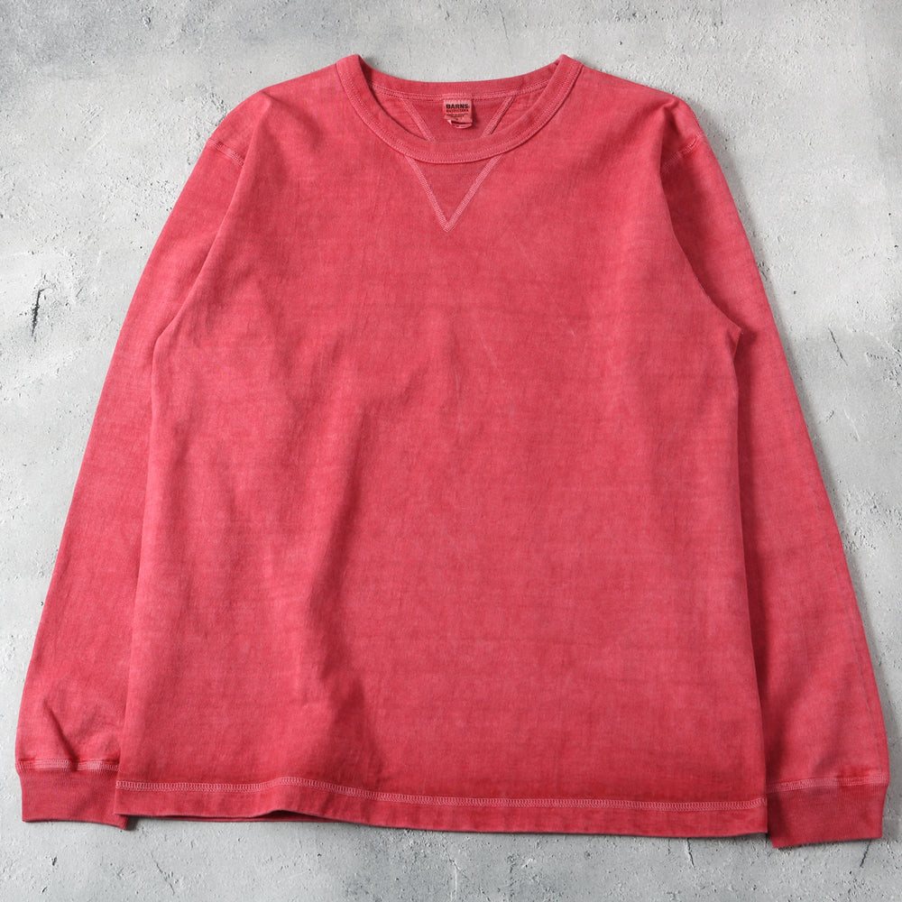 【2025S/S Seasonal Color】“STANDARD” 14/- COZUN 両Vガゼット クルーネック ロング Tシャツ【Pigment Dye】BR-3043PG