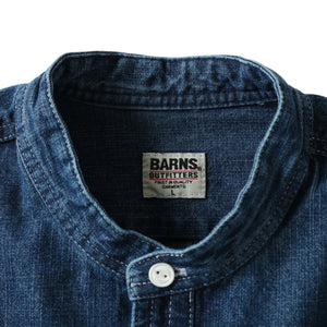 Band Collar Denim Shirt BR-26349 – BARNS OUTFITTERS (バーンズ 
