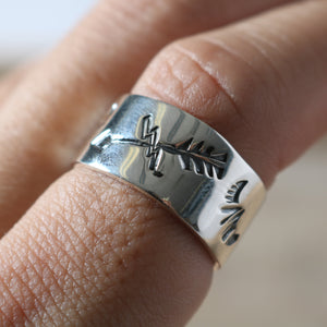 
                  
                    画像をギャラリービューアにロードします【NORTH WORKS】Lightning Arrow Ring BR-6004W
                  
                
