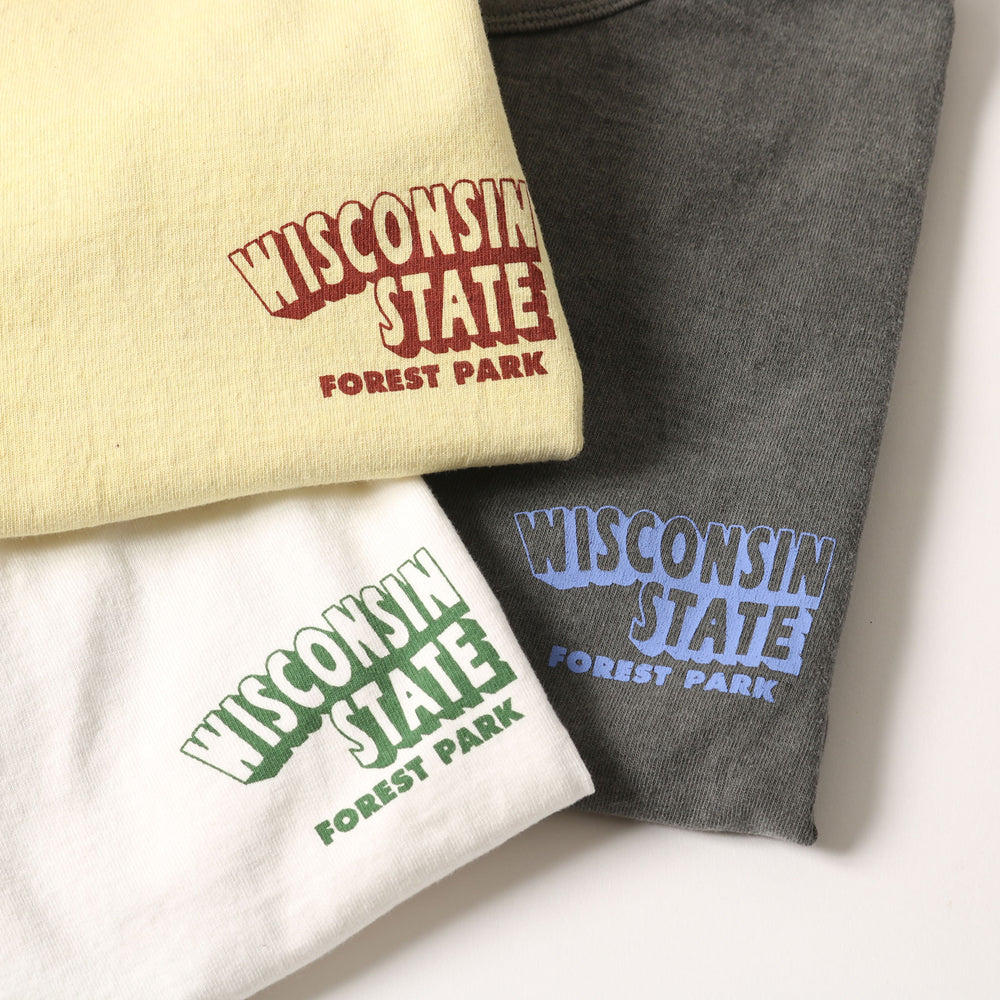
                  
                    画像をギャラリービューアにロードします【TUBE TEES】ピグメント 丸胴 プリント Tシャツ 〈WISCONSIN STATE〉
                  
                
