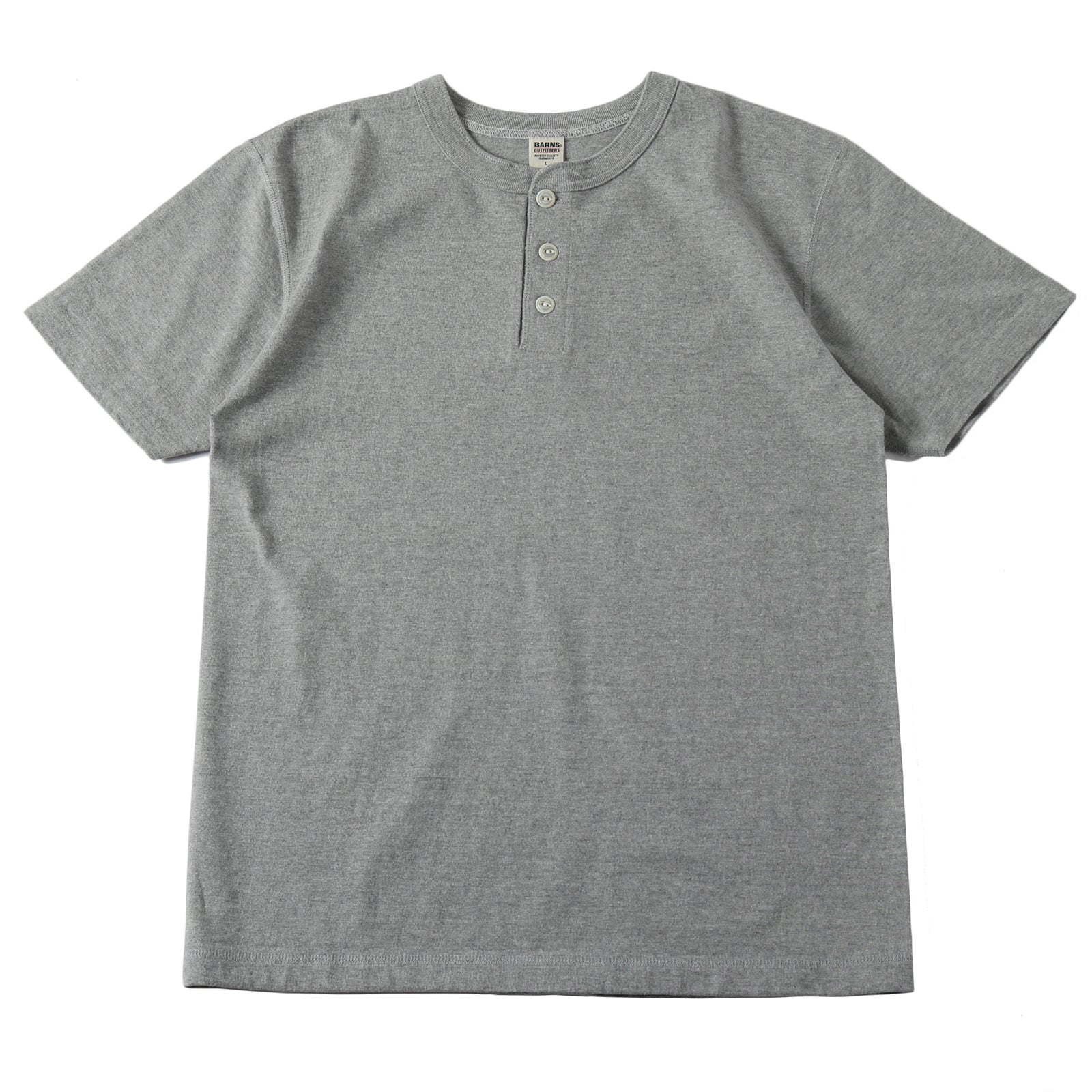 STANDARD” COZUN ヘンリーネック Tシャツ 【Button Works】BR