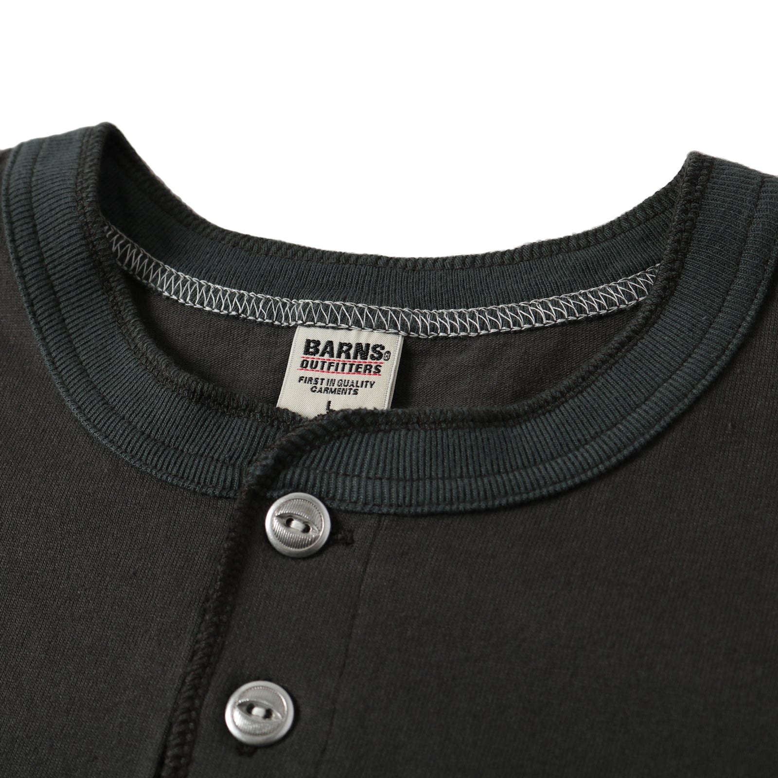 STANDARD” COZUN ヘンリーネック Tシャツ 【Button Works】BR-8146SP