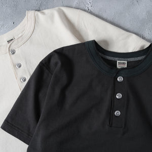 STANDARD” COZUN ヘンリーネック Tシャツ 【Button Works】BR-8146SP