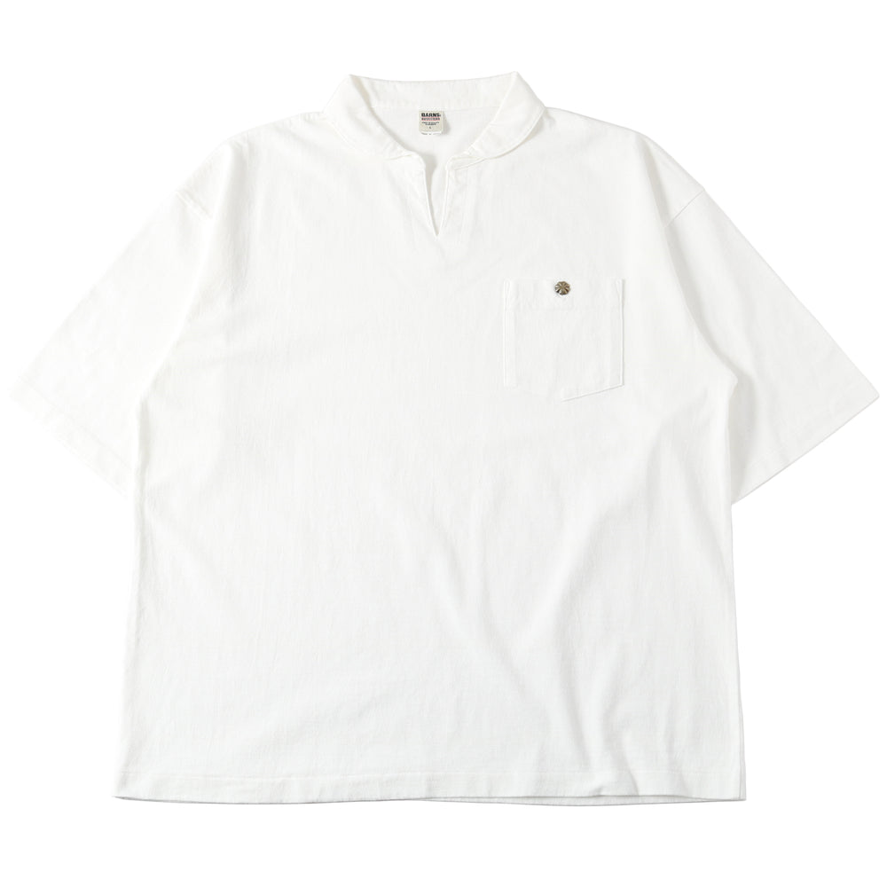 
                  
                    画像をギャラリービューアにロードします【BIG COZUN】14/- COZUN Skipper Neck Half Sleeves Polo T-Shirt【Button Works】BR-25209
                  
                