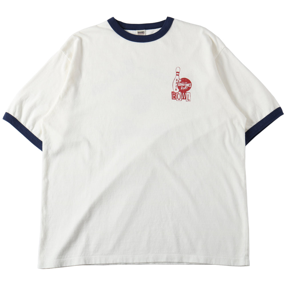 
                  
                    画像をギャラリービューアにロードします14/- Slub Cotton Ringer S/S Print T-shirt【BOWL】BR-25234
                  
                