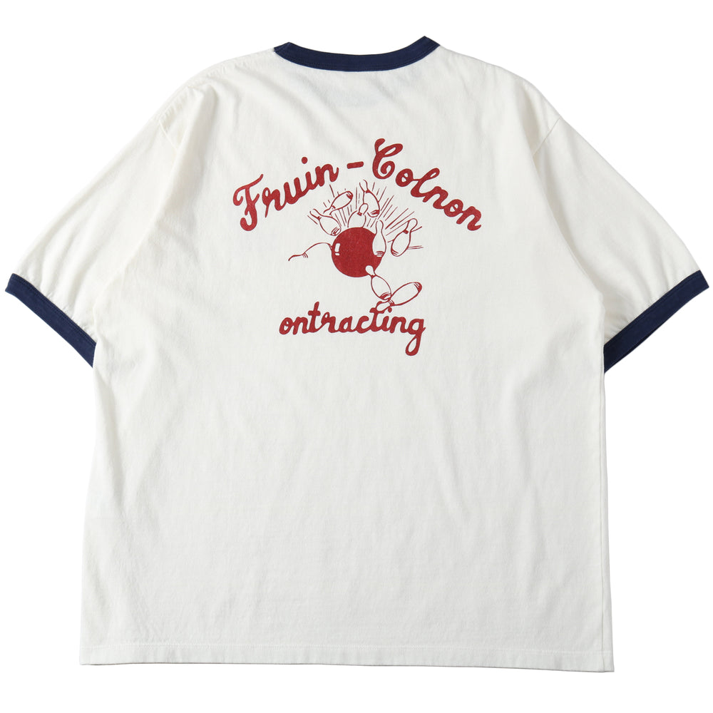
                  
                    画像をギャラリービューアにロードします14/- Slub Cotton Ringer S/S Print T-shirt【BOWL】BR-25234
                  
                