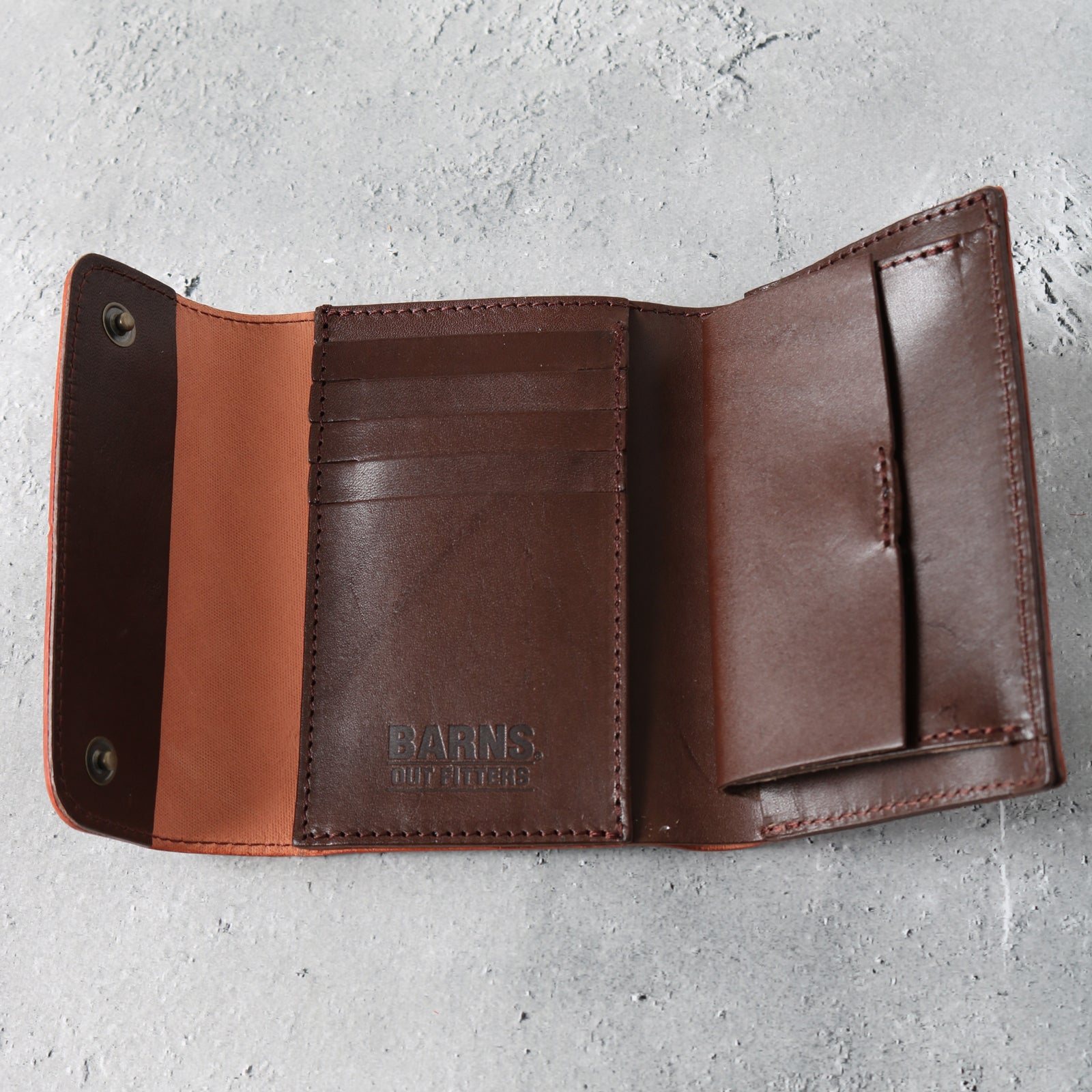 Cordovan × 栃木レザー】Tri-Fold Wallet LE-4333 – BARNS OUTFITTERS