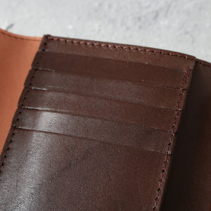 Cordovan × 栃木レザー】Tri-Fold Wallet【Button Works】LE-4333BW