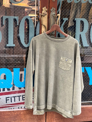 
                  
                    画像をギャラリービューアにロードしますBIG COZUN ワイド ロングスリーブ クルーネック Tシャツ 【BUTTON WORKS】
                  
                
